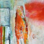 Radiant figure with red